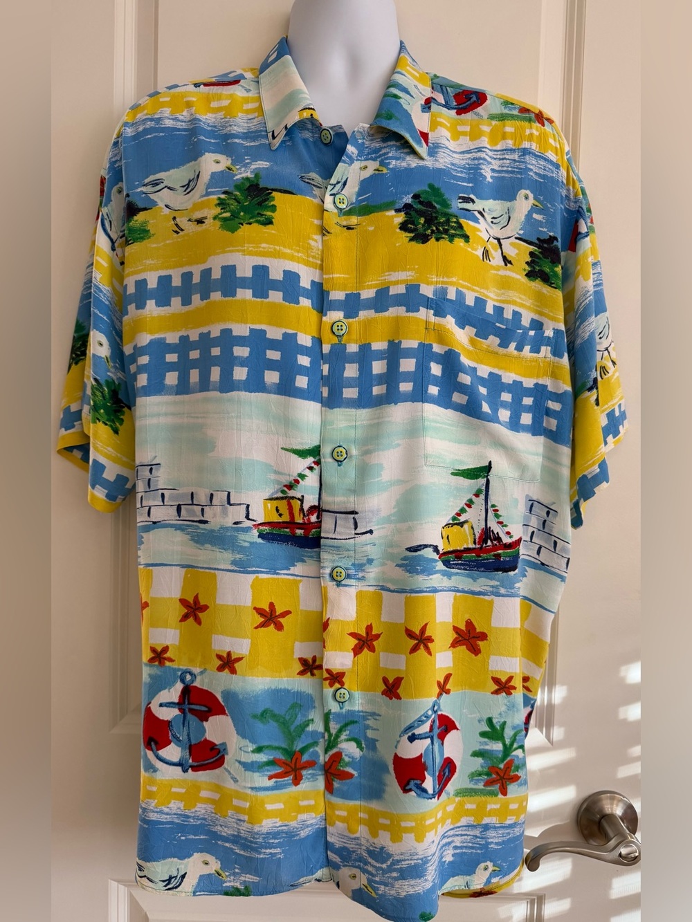 Jams World Hawaiian Aloha Short Sleeve Men’s Shirt, XL Excellent Condition